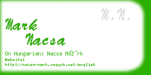 mark nacsa business card